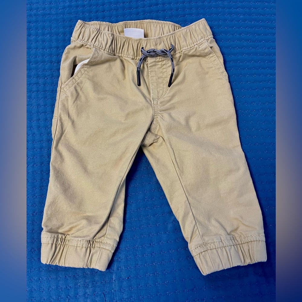 GAP Kids Tan Joggers with Elastic Waist